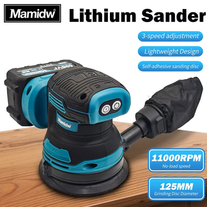 Brushless Sander Disc 8000rpm For DEWALT/Makita/Milwaukee Battery Pin Cordless Woodworking Sanding Putty Polishing Power Tool ﻿