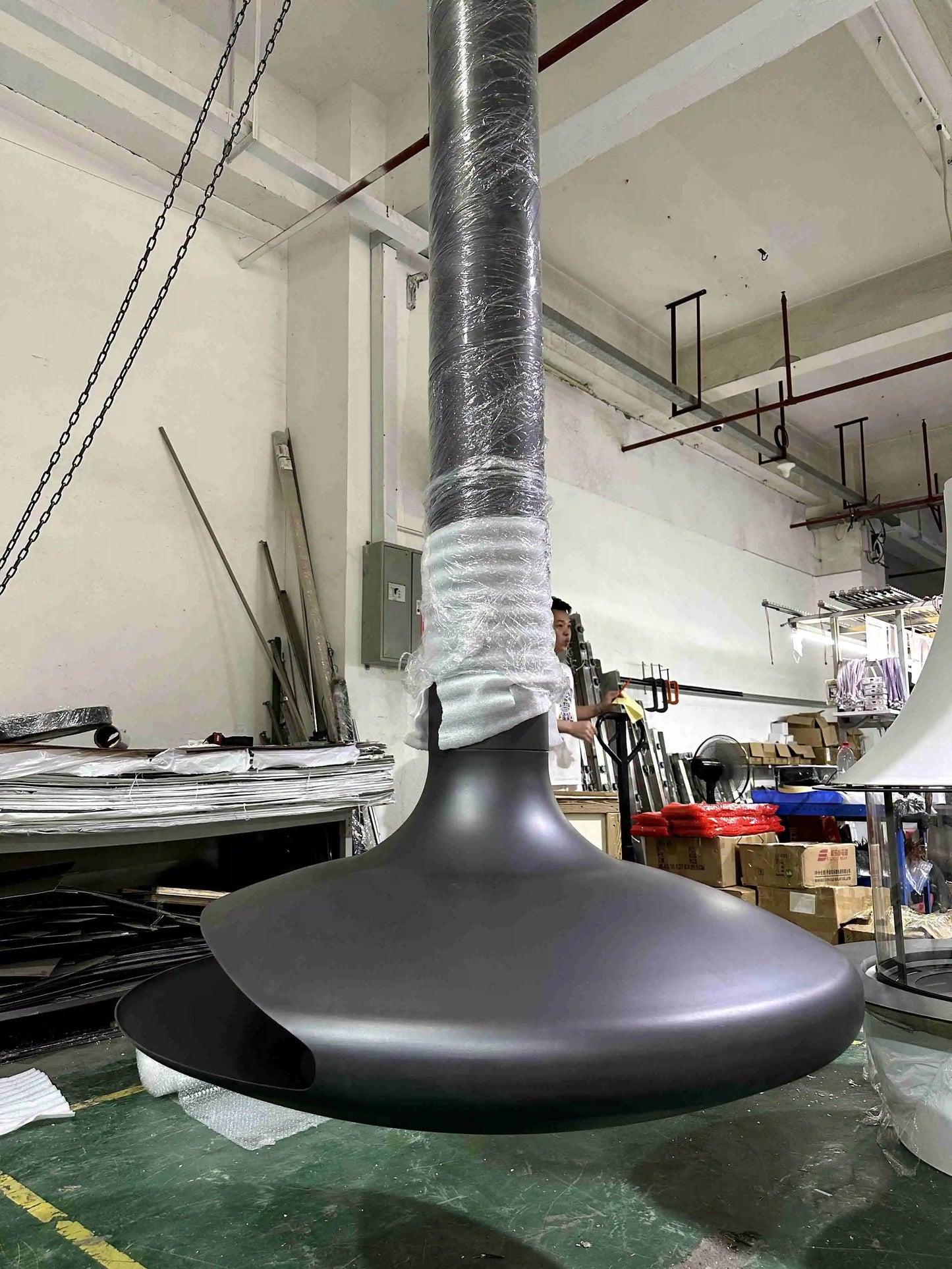 Modern Iron Wood Burning Hanging Stove