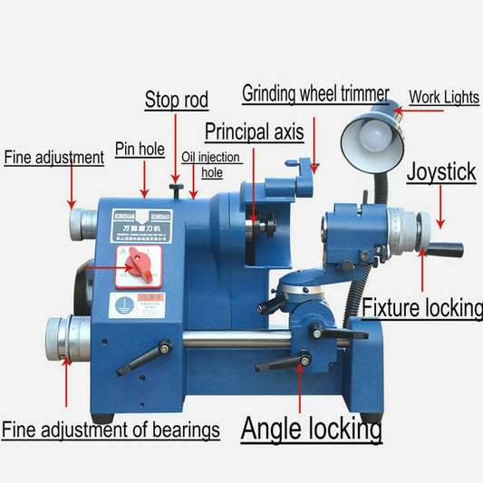 Universal Grinding Machine for Tungsten Steel Solid Carbide End Milling Cutter PCD Diamond Engraving Carving Tool CNC Router Bit