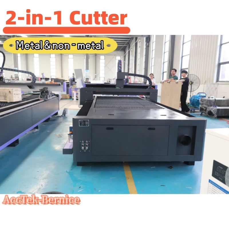 2025 Multi-functional Fiber Laser Cutting Machine for SS CS AL 2kw 3kw Water-cooled Reci 150w 180w Co2 Laser Cutter Acrylic Cut