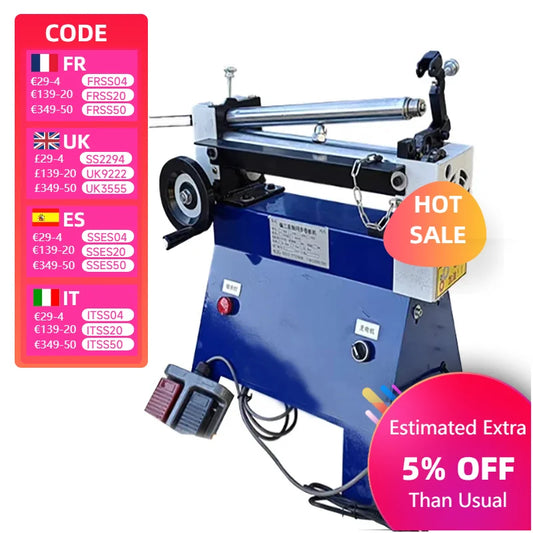 220V Electric Rolling Machine Stainles Steel Plate Bending Partly 0.8*450 Axis Round Tube Rounding Tool Sheet Metal Roll Forming