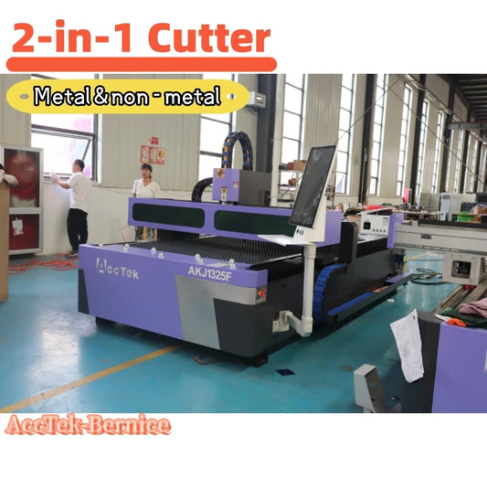 2025 Multi-functional Fiber Laser Cutting Machine for SS CS AL 2kw 3kw Water-cooled Reci 150w 180w Co2 Laser Cutter Acrylic Cut