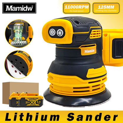 Brushless Sander Disc 8000rpm For DEWALT/Makita/Milwaukee Battery Pin Cordless Woodworking Sanding Putty Polishing Power Tool ﻿