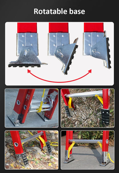 High Safety Telescopic Fiberglass Insulation Retractable Insulated Telescopic Ladder for Lineman