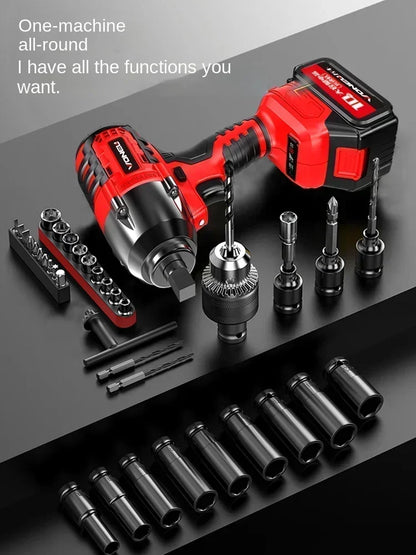 110V/220V Professional German Electric Wrench with High Torque Brushless Lithium Battery and Impact Wrench for Powerful AC