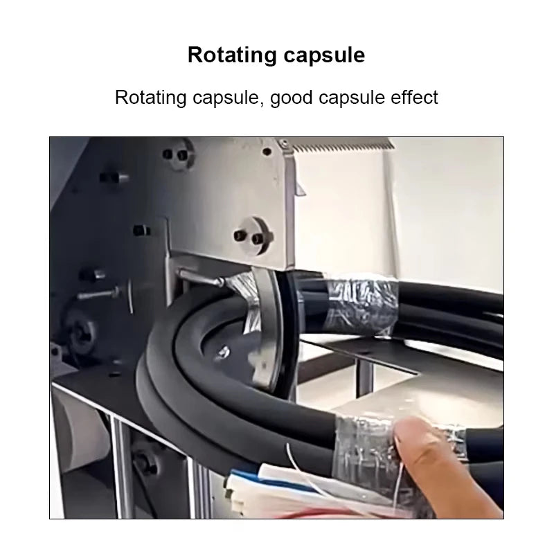 FK-326 Semi-automatic Film Wrapping Machine Customized Automatic Bundling Wire Cable Packing Film Wrapping and Gluing Machine PE