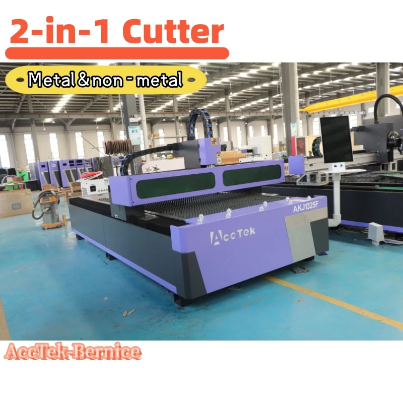 2025 Multi-functional Fiber Laser Cutting Machine for SS CS AL 2kw 3kw Water-cooled Reci 150w 180w Co2 Laser Cutter Acrylic Cut