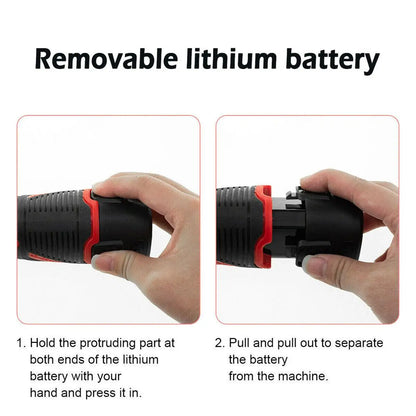 3/8'' 90 Degree Electric  Wrench Cordless Ratchet Right Angle Wrench Tool Set + 2 Battery Household Powerful Rechargeable Tool