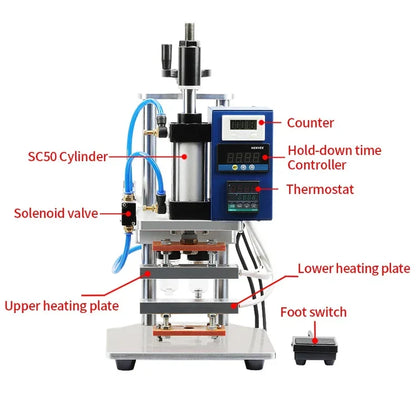 LY Plastic Film Bag Sealing Wrapping Machine, Heat Press, Multi Function Hot Stamping Machine, Branding Marking Machine, New