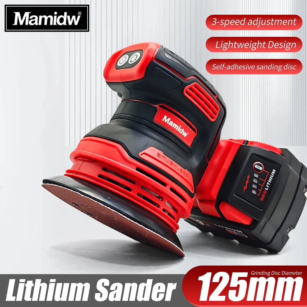 Brushless Sander Disc 8000rpm For DEWALT/Makita/Milwaukee Battery Pin Cordless Woodworking Sanding Putty Polishing Power Tool ﻿