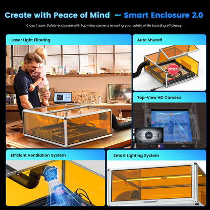 2026 AlgoLaser Alpha MK2 20/40W Powerful Laser Engraver DIY Business Laser Cutter Engraving Machine For Metal Wood Acrylic Metal