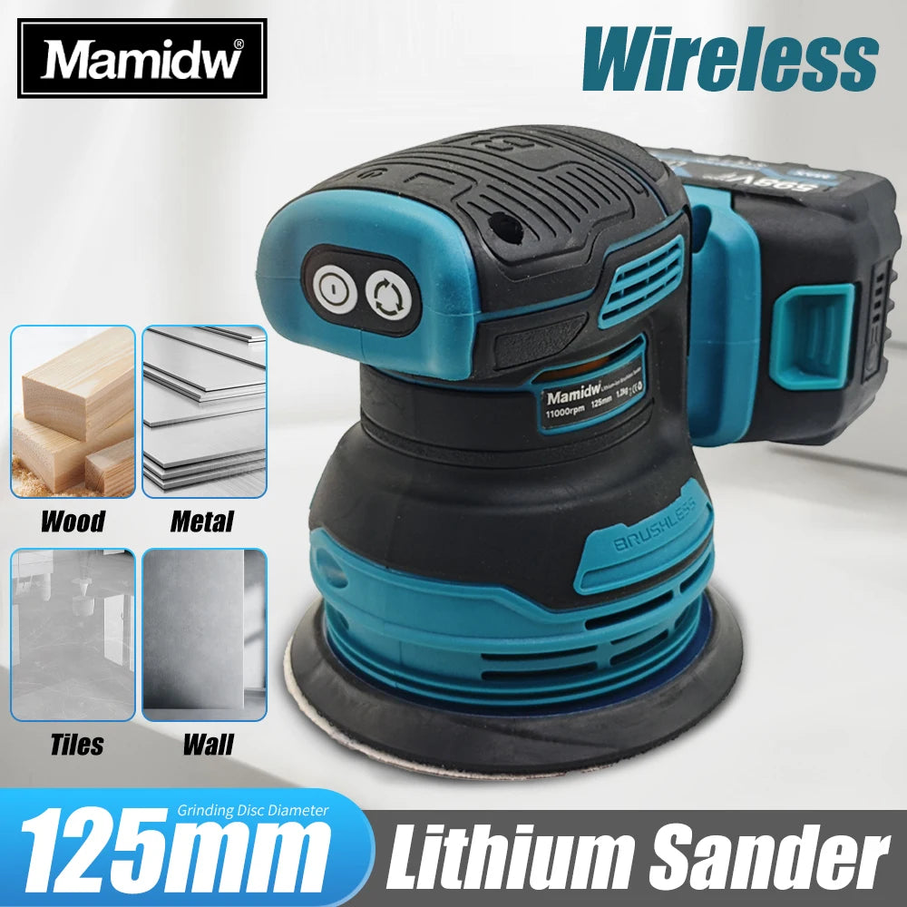 Brushless Sander Disc 8000rpm For DEWALT/Makita/Milwaukee Battery Pin Cordless Woodworking Sanding Putty Polishing Power Tool ﻿