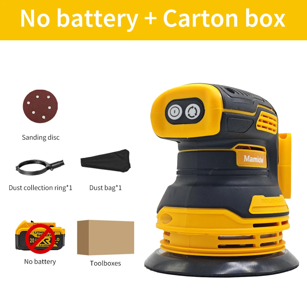 Brushless Sander Disc 8000rpm For DEWALT/Makita/Milwaukee Battery Pin Cordless Woodworking Sanding Putty Polishing Power Tool ﻿