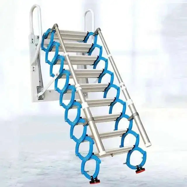 Invisible Folding Ladders Outdoor Wall-mounted Ladders Attic Retractable Stairs Home Lifting Indoor and Simple Stretching Stairs