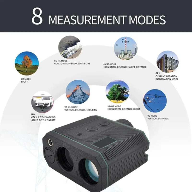 3000m Rangefinder Full Meter Capability With AZ + INC + SD Distance Meter Professional Optical Zoom 8X With GPS Coordinate
