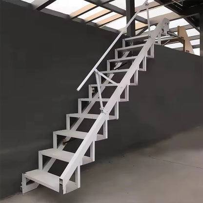 Folding Ladder Stairs Custom Outdoor Fire Small Duplex Indoor and Outdoor Loft Second Floor Villa Loft Home Small Apartment