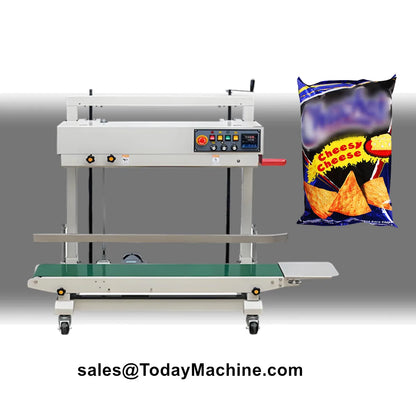 Automatic Printing Sealing Machine Continuous Band Sealer for Tea Food Plastic Bags Foil Paper Film Cartons