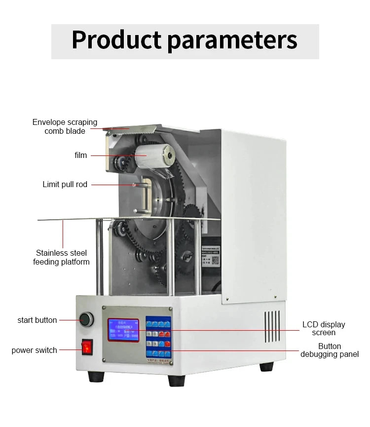 FK-326 Semi-automatic Film Wrapping Machine Customized Automatic Bundling Wire Cable Packing Film Wrapping and Gluing Machine PE