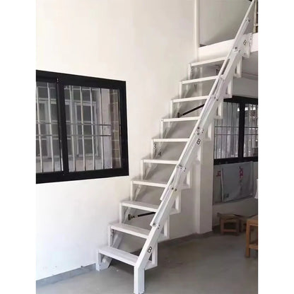 Folding Ladder Stairs Custom Outdoor Fire Small Duplex Indoor and Outdoor Loft Second Floor Villa Loft Home Small Apartment