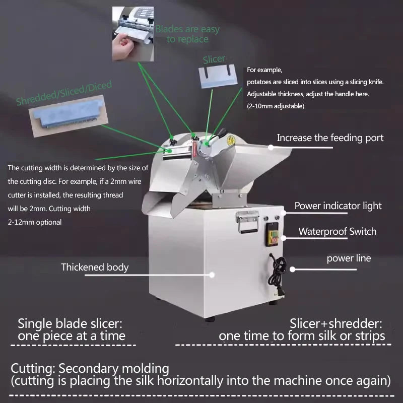 Electric Vegetable Cutter Slice Dice Machine