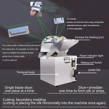 Electric Vegetable Cutter Slice Dice Machine