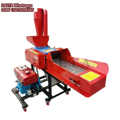 8HP Diesel Engine High Speed Chaff Grass Crusher Cutter Hay Cutting Kneading Machine for farm