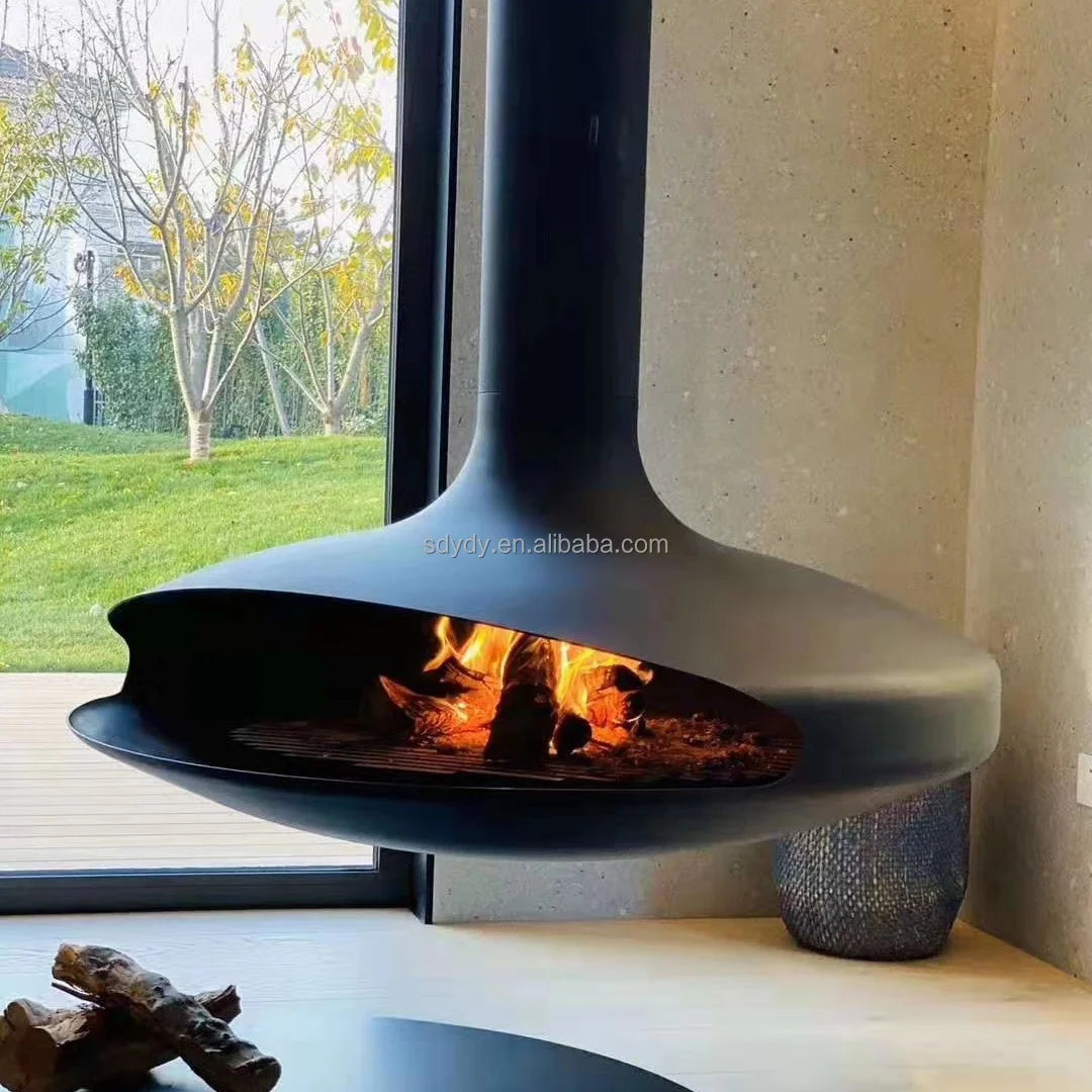 Modern Iron Wood Burning Hanging Stove