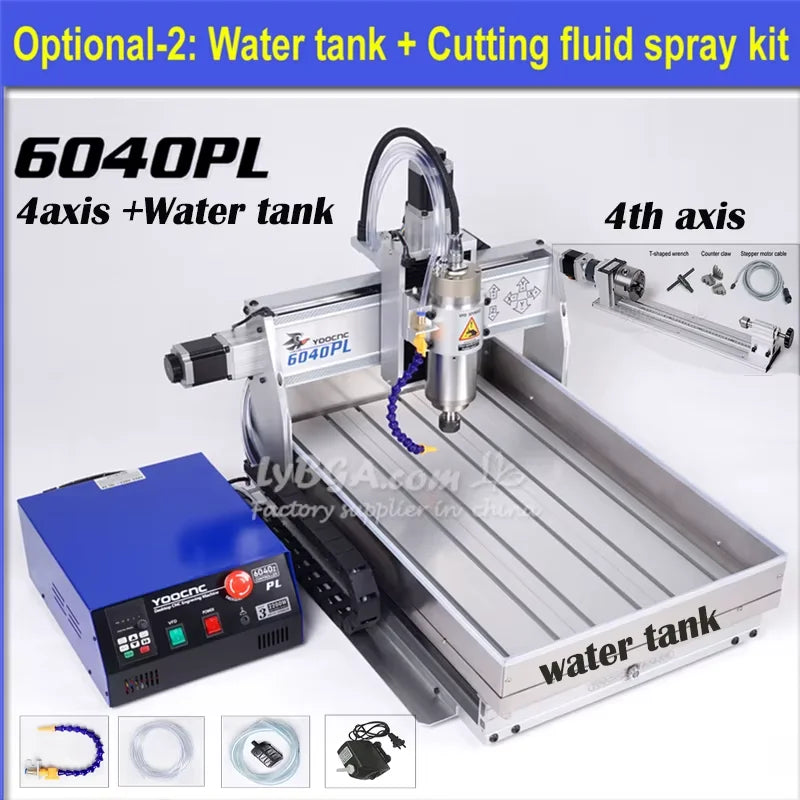 CNC Router Wood Working Engraver PCB Acrylic Metal Engraving Cutting Machine 6040PL 3 Axis 4 Axis 1.5KW 2.2KW Engraver Cutter
