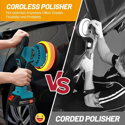 Cordless Car Polisher 8 Gears Digital Display Electric Polisher Auto Car Waxing Polishing Machine For Makit 18V No Battery