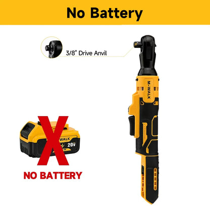 Electric Ratchet Right Angle Wrench 1/2 Inch Cordless Variable Speed Nut Removal Wrench Power Tools For Dewalt 20V Battery Pin