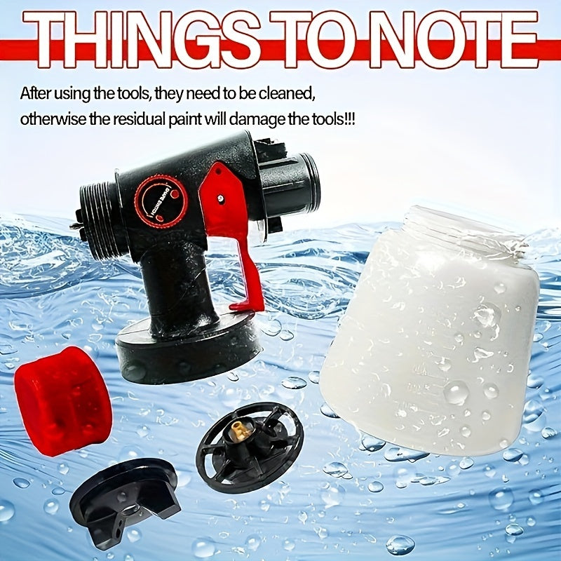 4-Nozzle Cordless Paint Sprayer Kit - Compatible with Milwaukee M18 18V Battery, Airless Electric HVLP Spray Gun for House Painting, Home Interior and Exterior, Wood, Walls, Furniture, Fence, and Door - Tool Only, Battery Not