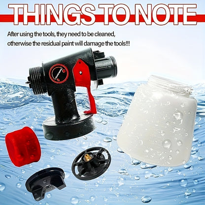 4-Nozzle Cordless Paint Sprayer Kit - Compatible with Milwaukee M18 18V Battery, Airless Electric HVLP Spray Gun for House Painting, Home Interior and Exterior, Wood, Walls, Furniture, Fence, and Door - Tool Only, Battery Not