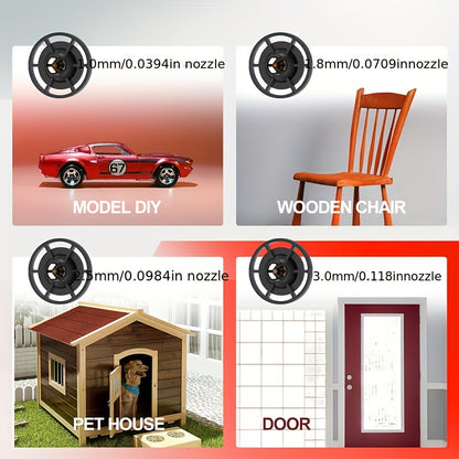 4-Nozzle Cordless Paint Sprayer Kit - Compatible with Milwaukee M18 18V Battery, Airless Electric HVLP Spray Gun for House Painting, Home Interior and Exterior, Wood, Walls, Furniture, Fence, and Door - Tool Only, Battery Not